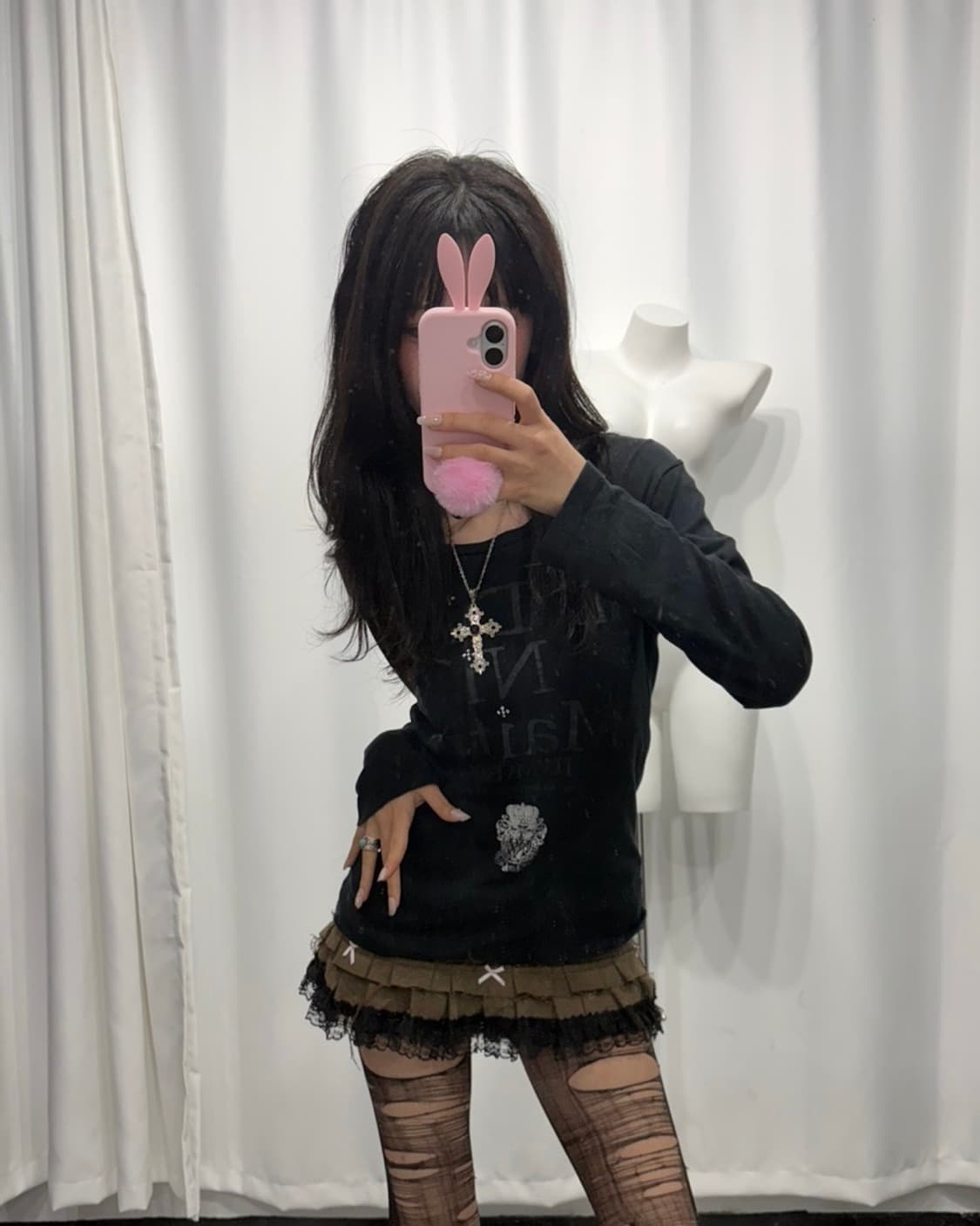 🎸블랙 레터링 프린팅 롱슬리브🎸 상품이미지1