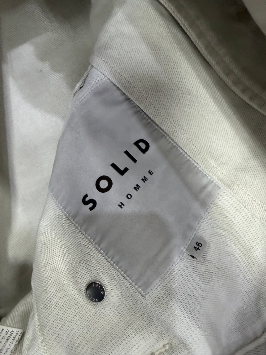 매장판정품) 솔리드옴므 새제품급 오버핏 톤온톤 데님 자켓 46 상품이미지7