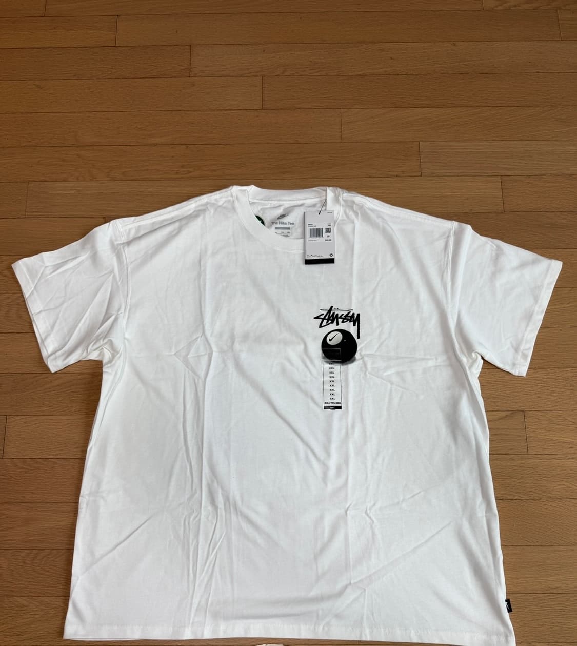 [XXL] 나이키 x 스투시 나투시 NRG FL 8볼 반팔 티셔츠 흰색 상품이미지1
