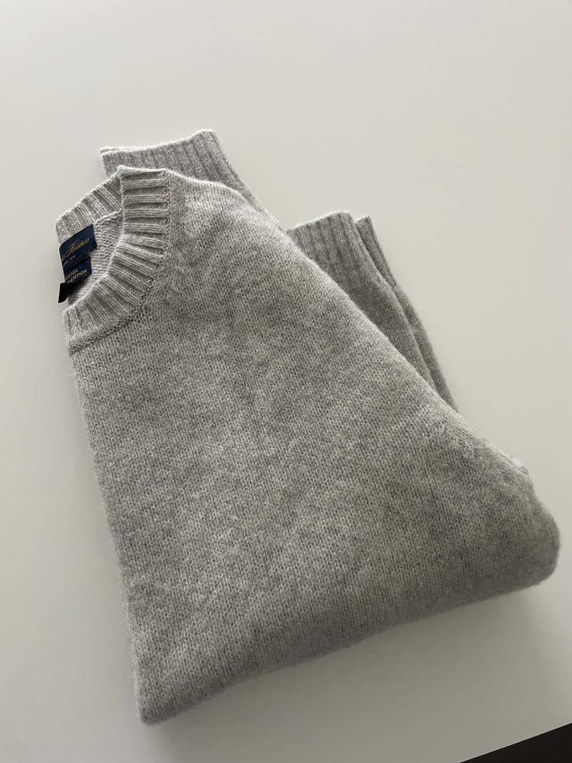 (새제품) brooks brothers 브룩스 브라더스 연그레이 울 니트 상품이미지7