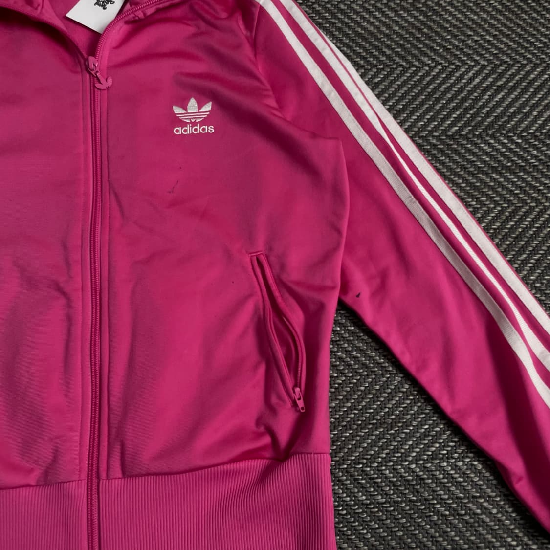 아디다스 파이어버드 우먼스 빅로고 크롭 트랙탑 져지o 3250 상품이미지2