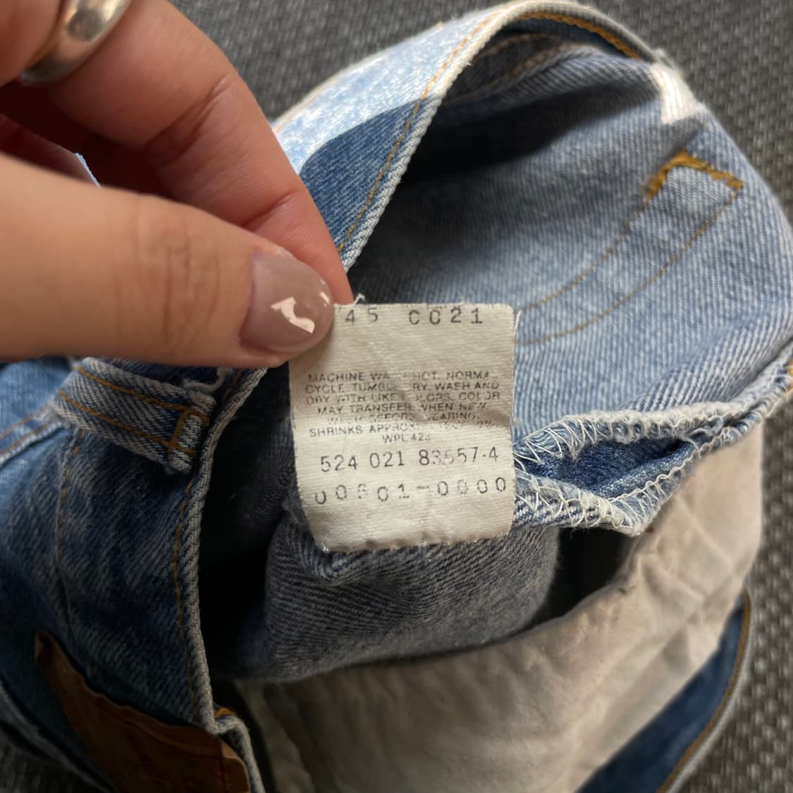 (30) 리바이스 501 00s 버튼플라이 중청 워싱 데님 팬츠 상품이미지5