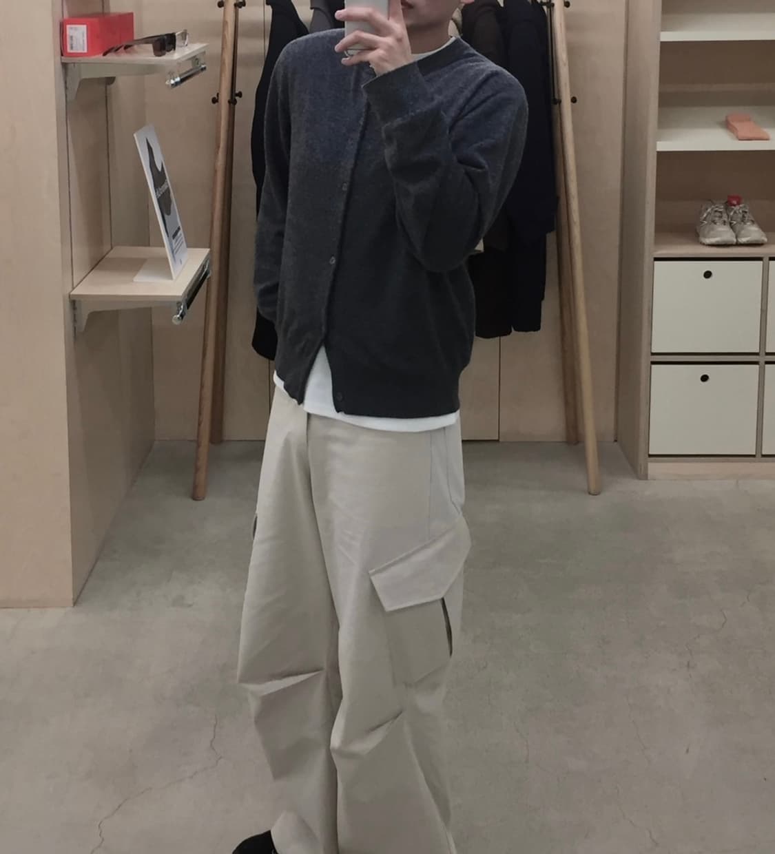 아트 이프 액츠 가디건 차콜 XL 상품이미지3