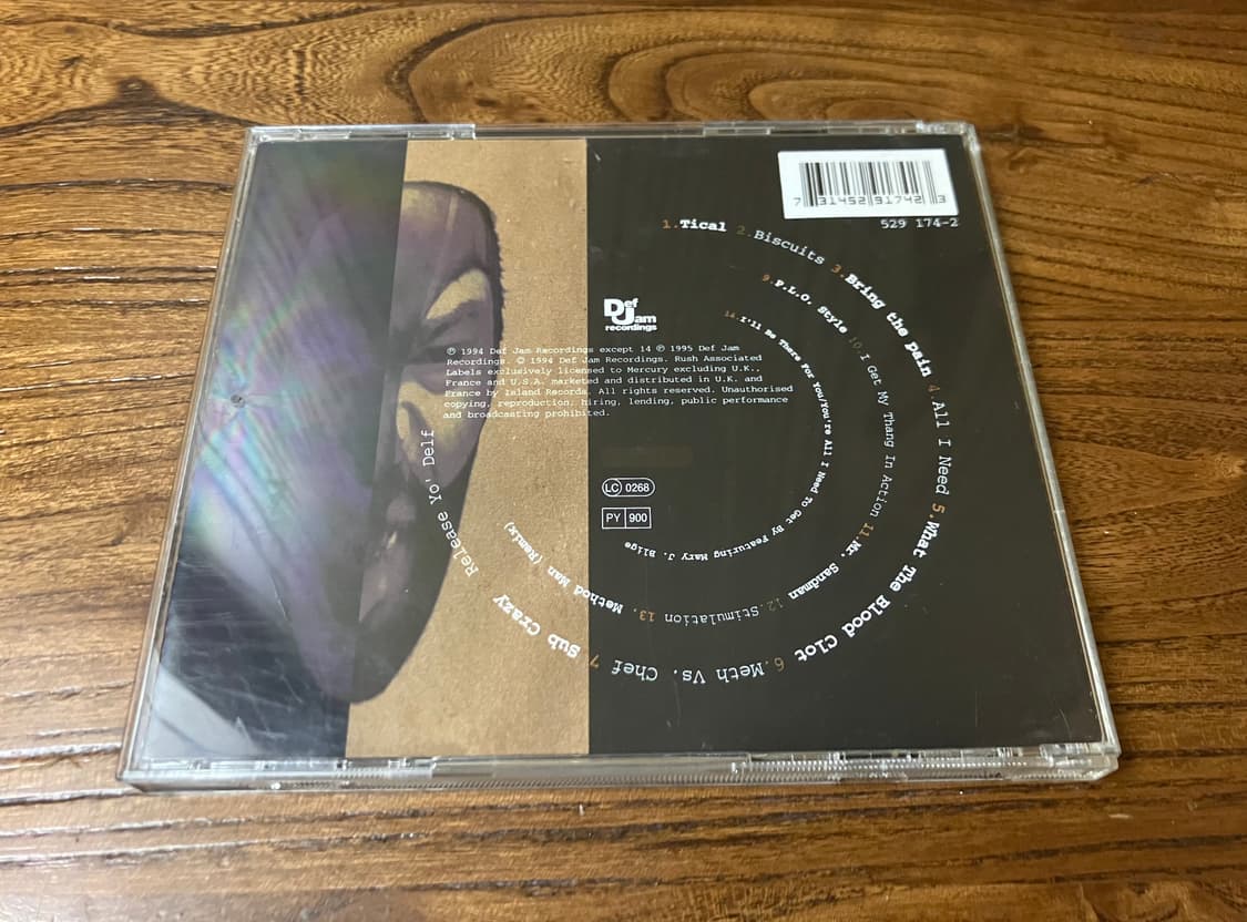 90년대 우탱클랜 메소드 맨 Tical 정규 1집 앨범 랩 힙합 CD 상품이미지7