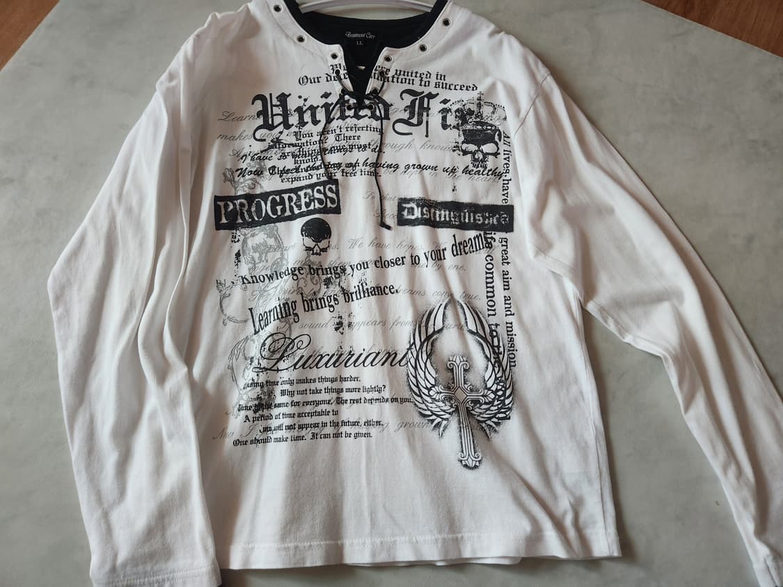 일본 Y2k 펑크 락시크 레이어드 롱슬리브 상품이미지1