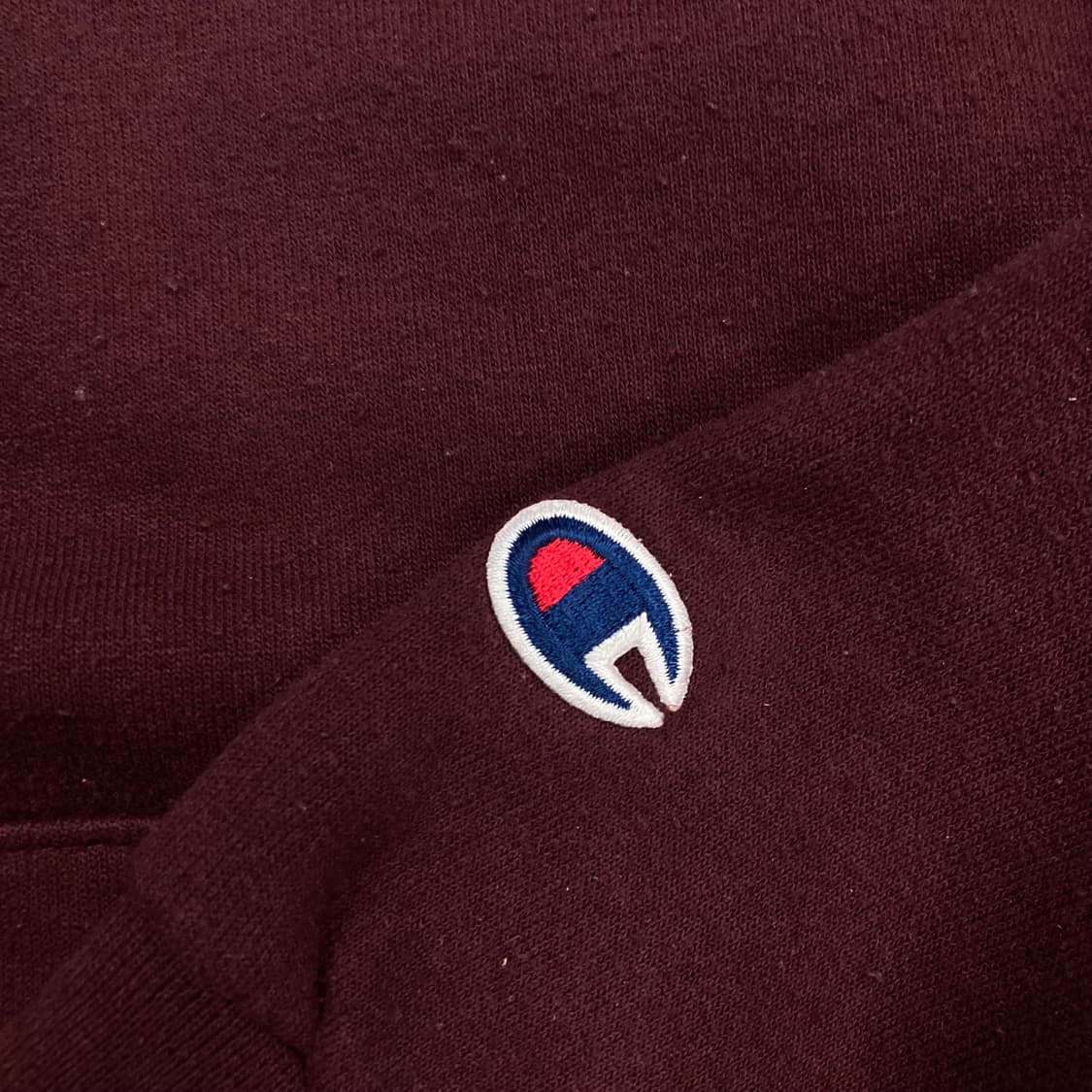 챔피온 버건디 컬러 하버드 스펠아웃 후드티 상품이미지3