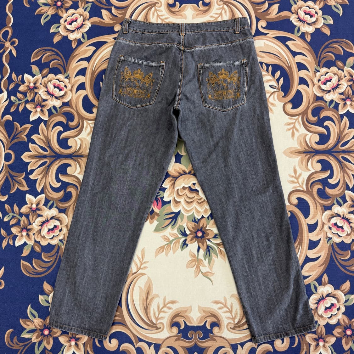 (34) GIORGIO& AMBER 올드스쿨 흑청 데님팬츠 상품이미지1