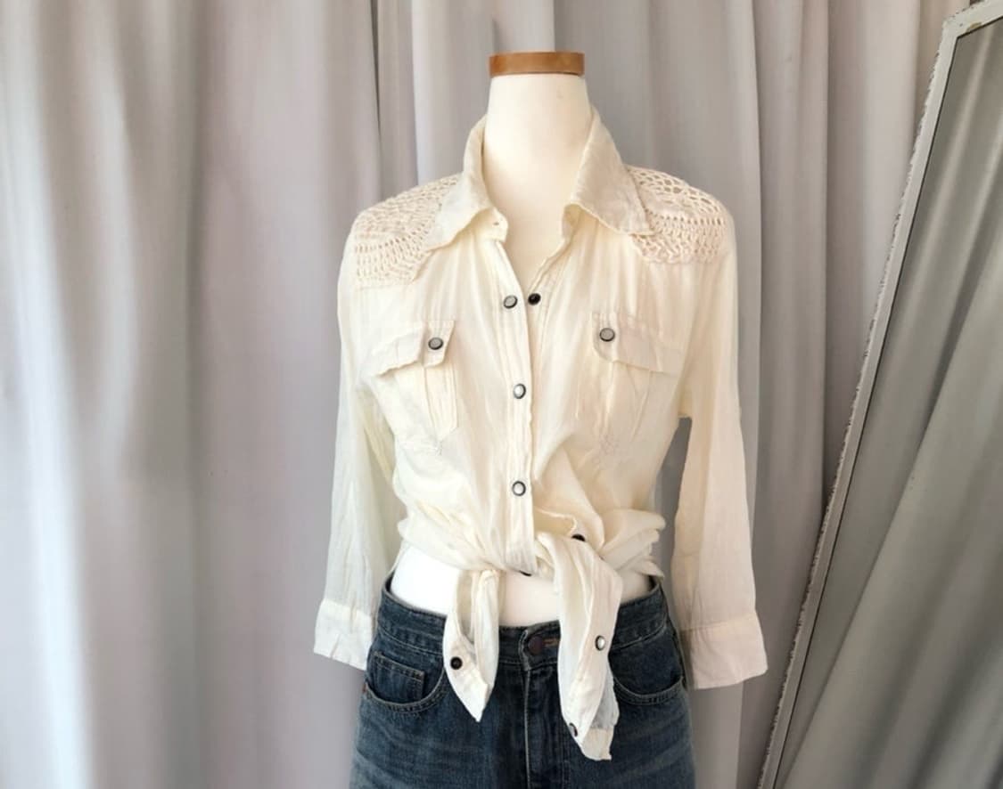 733. crochet western shirt 상품이미지2