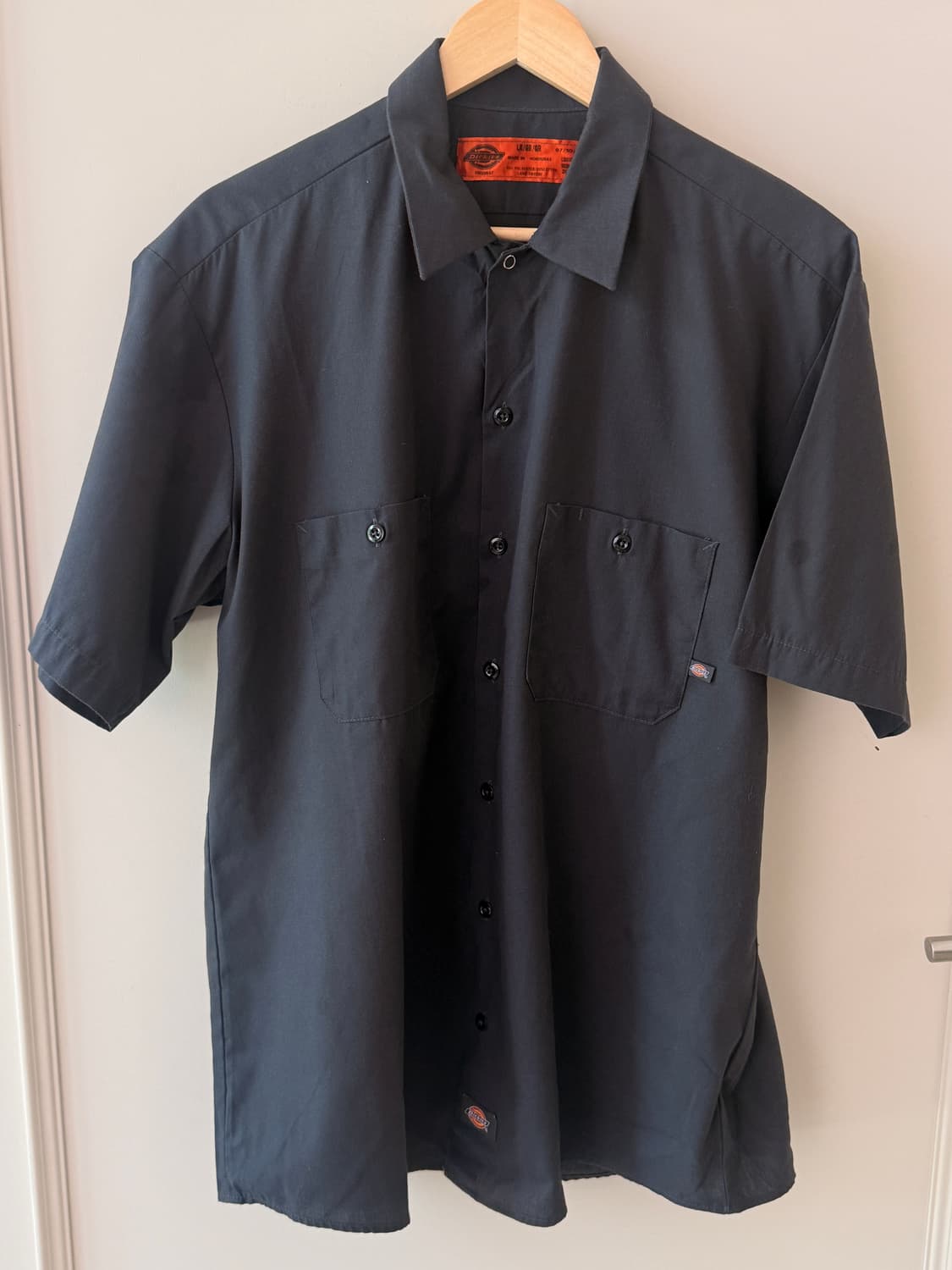 디키즈(Dickies) 다크 그레이 워크 반팔 투 포켓 셔츠 상품이미지1
