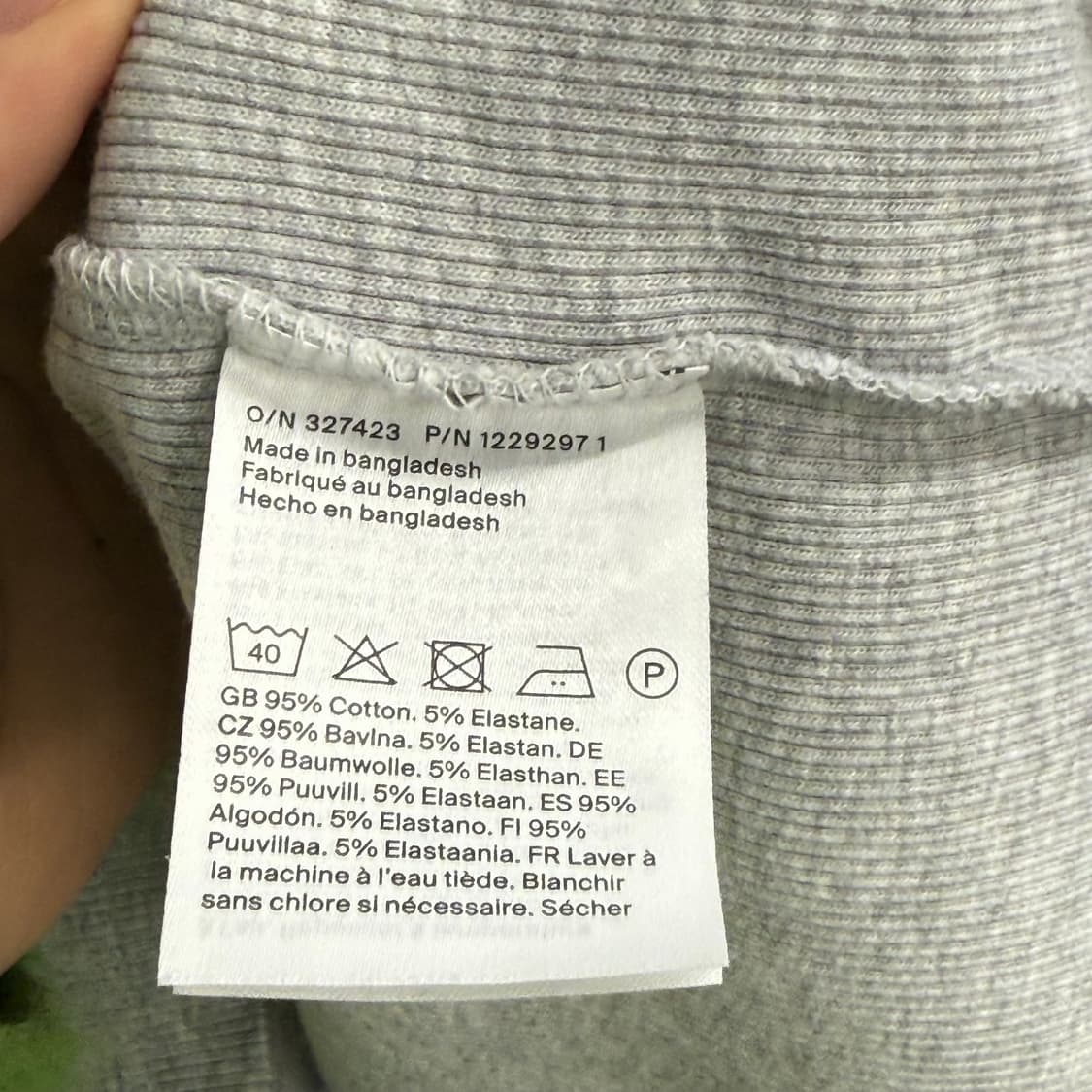 코스(COS) 슬림 리브드 반팔티 (XL) 상품이미지3