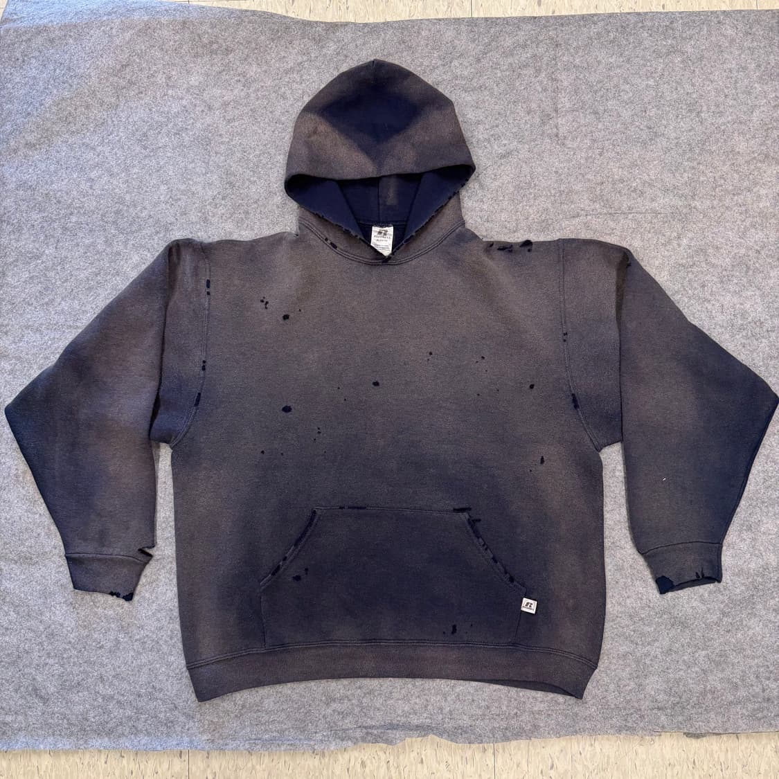 00s Vintage Russell Sun faded Hoodie 러셀 상품이미지1