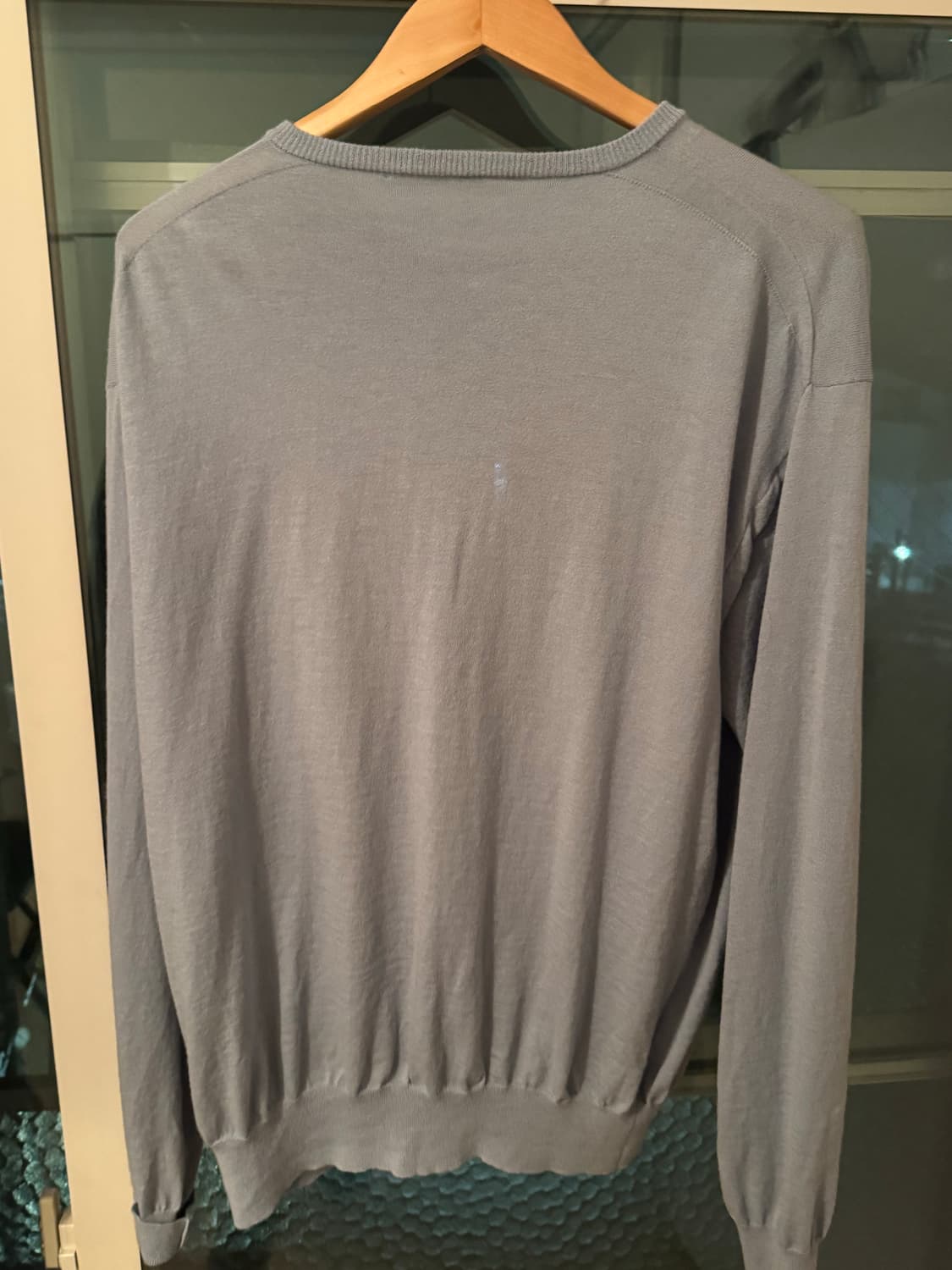 오라리 캐시미어 하드 트위스트 니트 가디건 라이트 블루(5) 상품이미지3