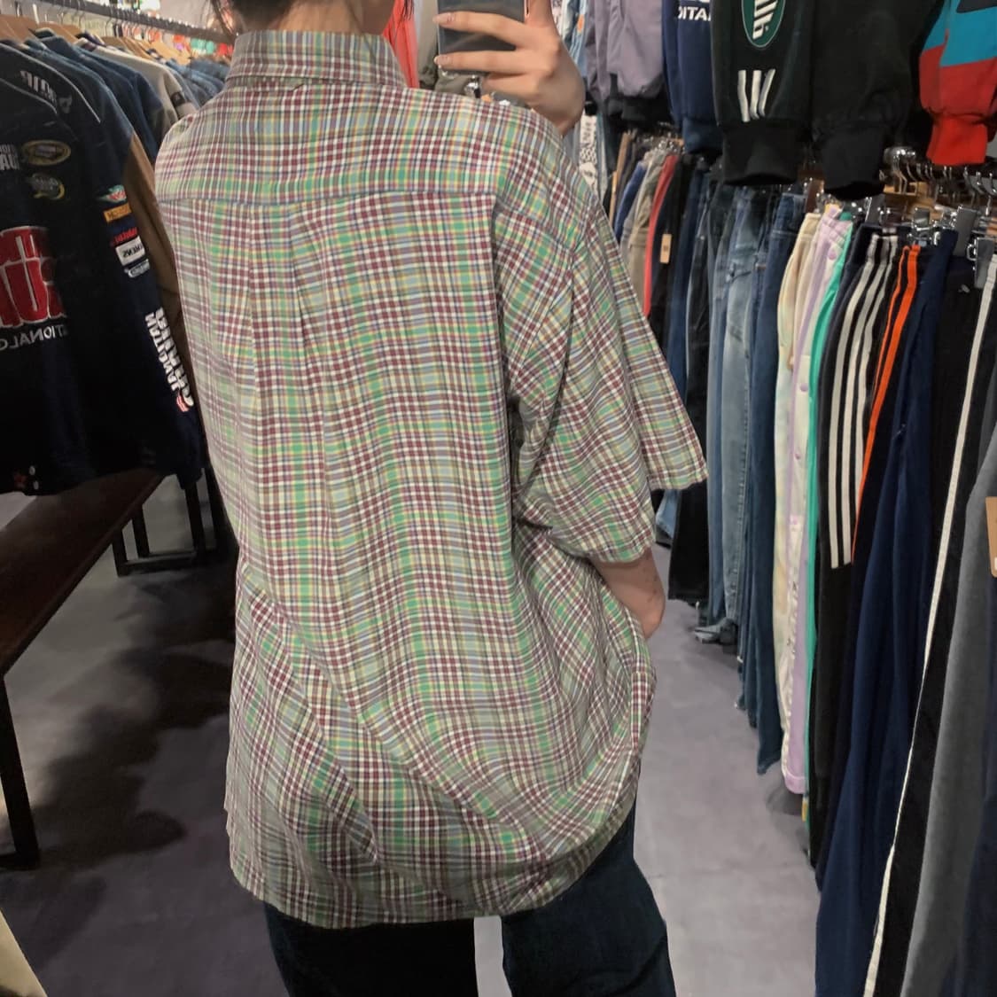 [IM] 타미힐피거 체크 반팔 셔츠 그린 상품이미지6