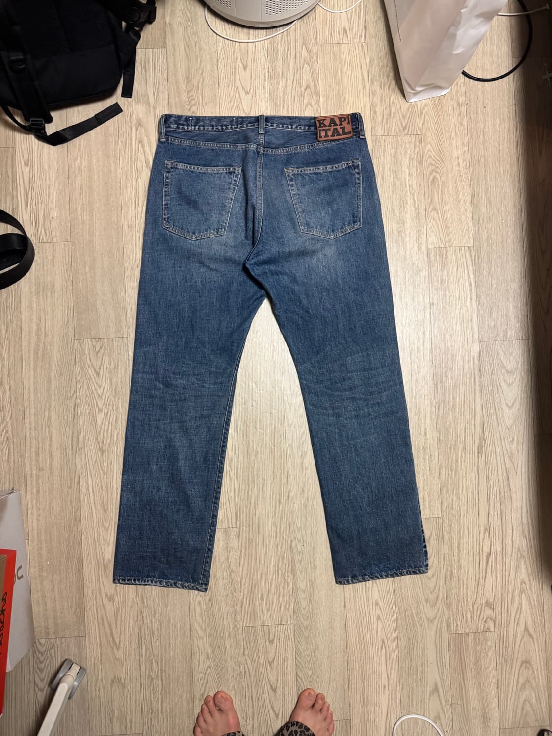 캐피탈 몽키시스코 짐바브웨 13.5oz 프로세스드 프로세싱 데님 팬츠 상품이미지5