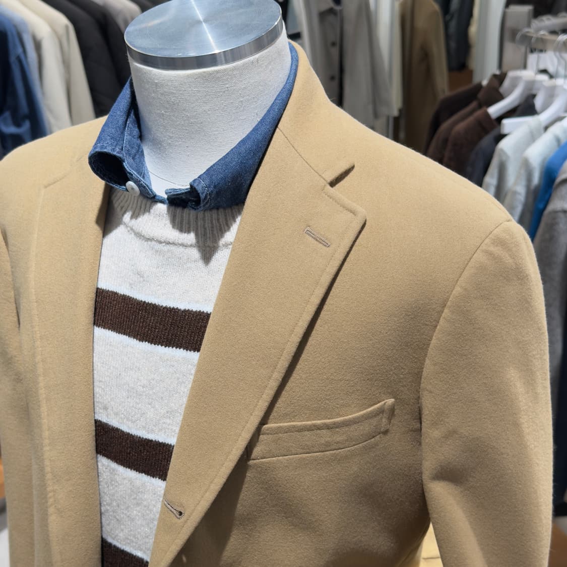 제이프레스 베이지 울 금장 블레이저 상품이미지6