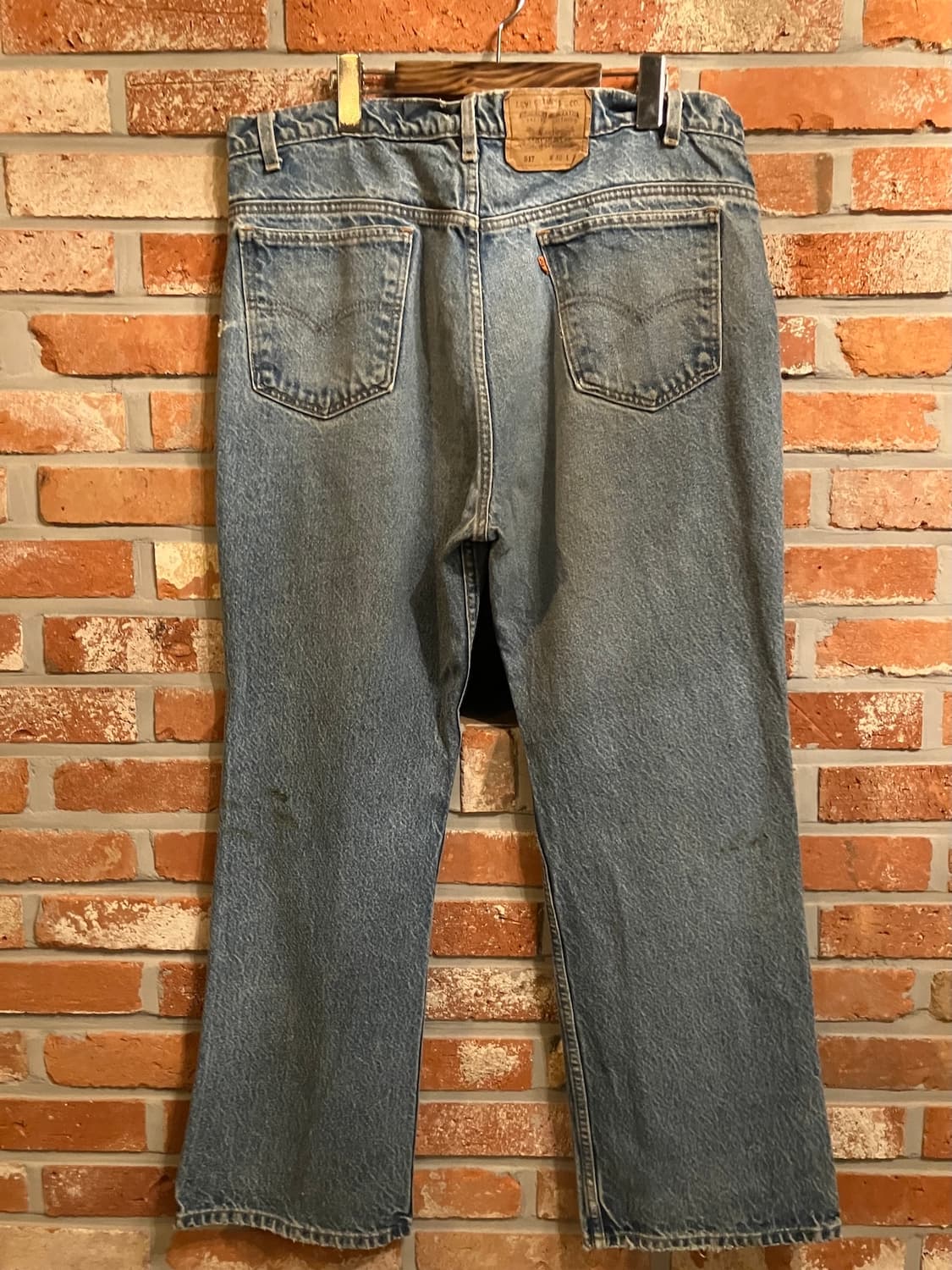 빅사이즈 90s USA 빈티지 리바이스 517 부츠컷 데님 팬츠 상품이미지5