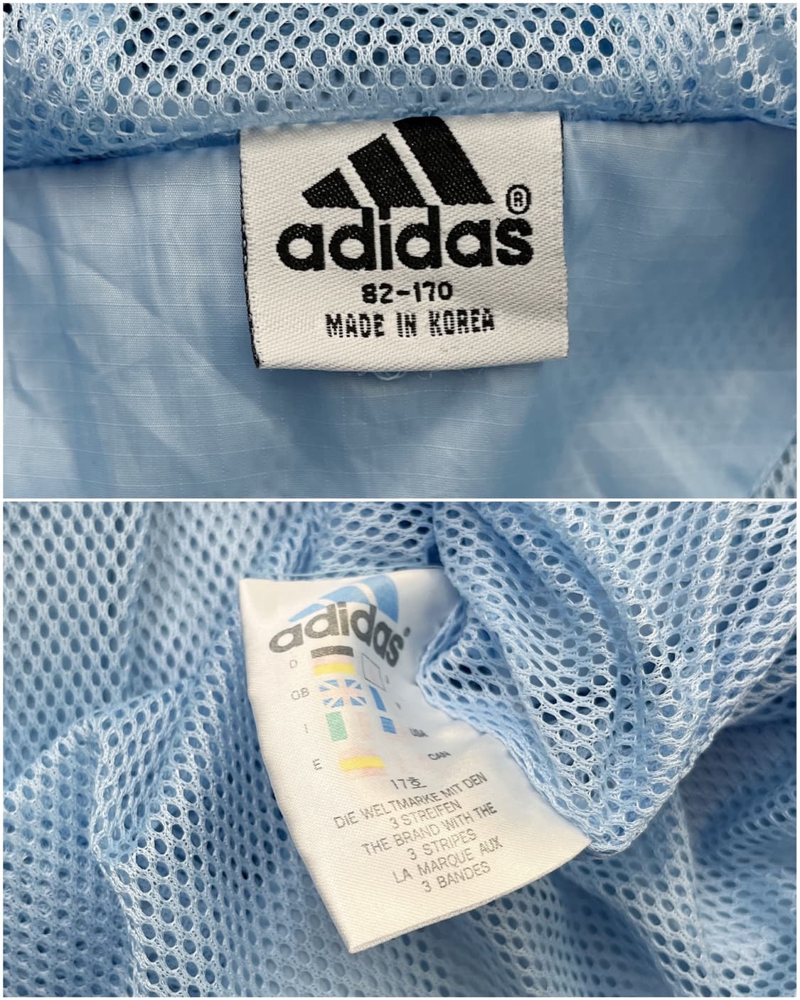 아디다스 00s 스카이블루 아노락 자켓 상품이미지10