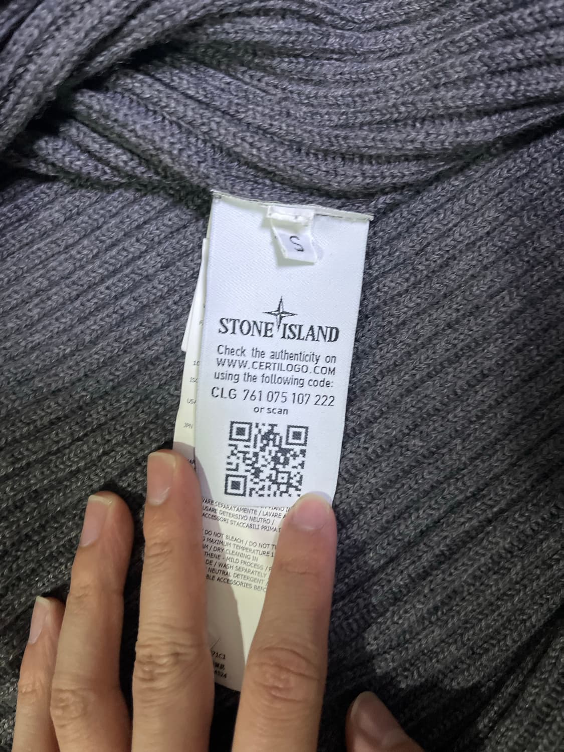 스톤아일랜드 골지 니트집업 s 상품이미지4