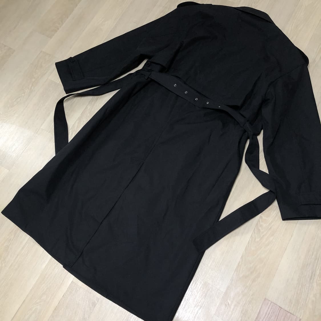 (L) 새상품 인사일런스 INSILENCE 오버사이즈 트렌치 코트 블랙 상품이미지8