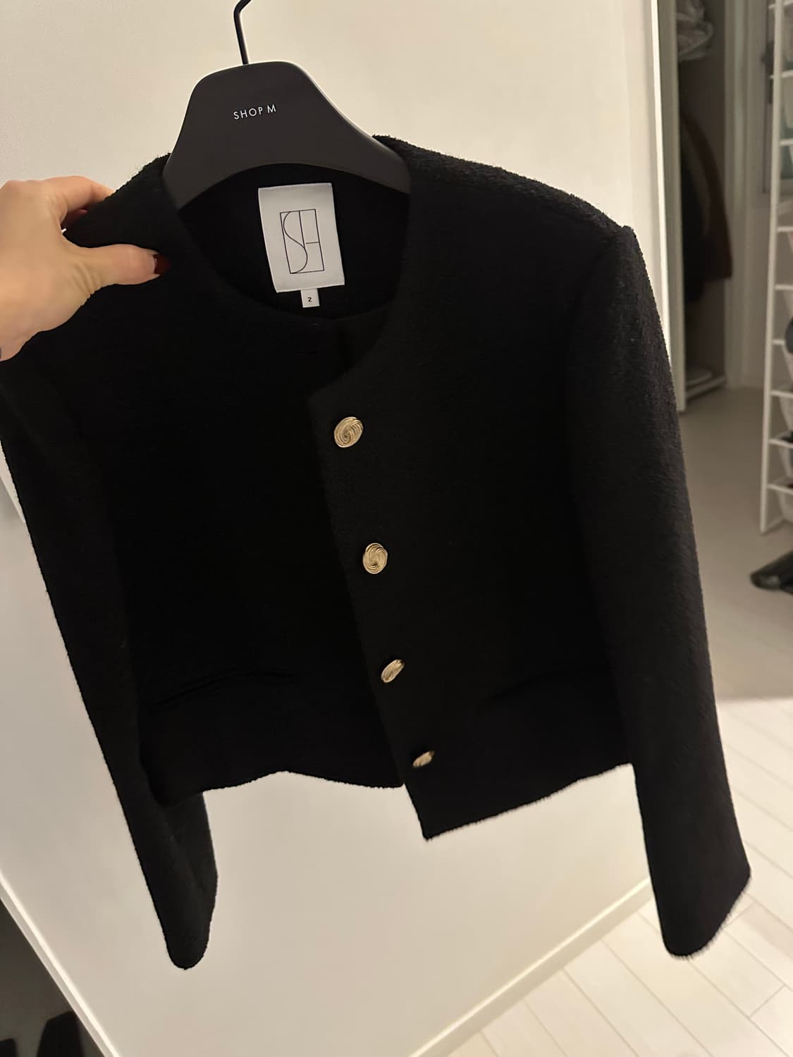 시에 sie 페브 트위드 자켓 블랙M 상품이미지1