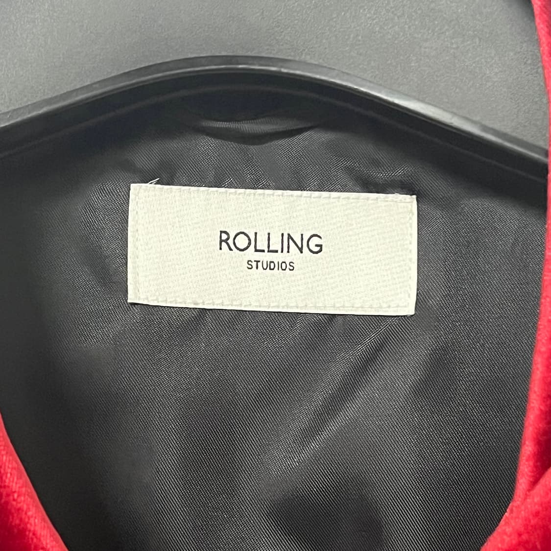 L 롤링스튜디오 벨벳 레드 스타디움자켓 상품이미지2