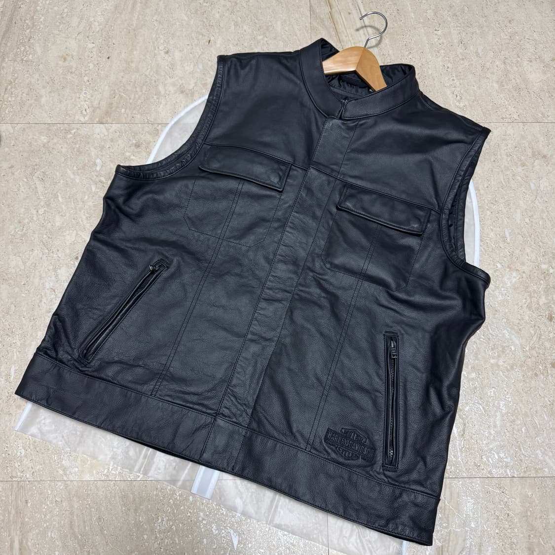 [2XL] 할리데이비슨 버팔로 레더 베스트 상품이미지2