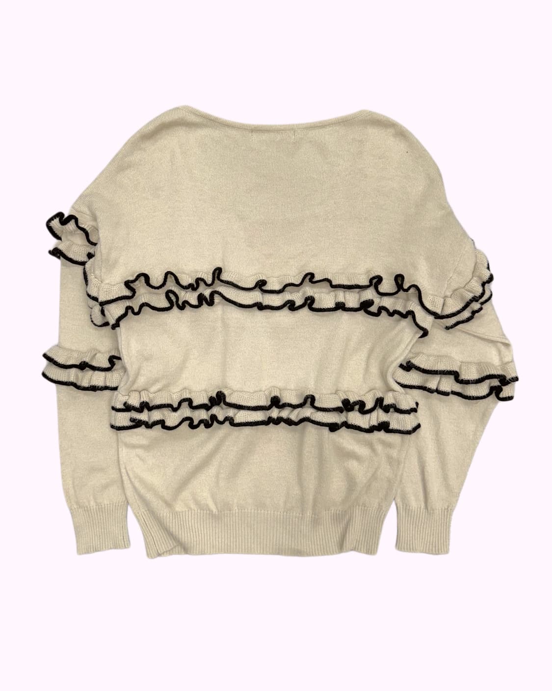 beige tired ruffle knit 상품이미지4