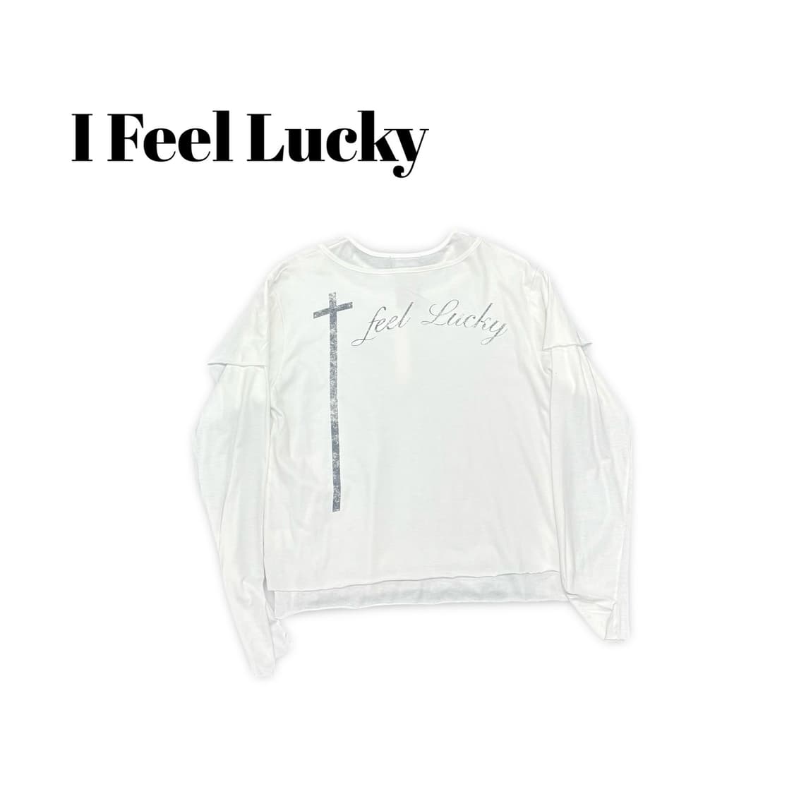 (100)I Feel Lucky 레이어드크로스슬리브 상품이미지1