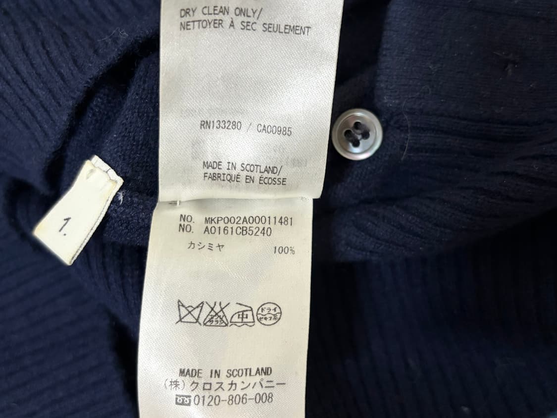 톰브라운 네이비 사선완장 캐시미어 반팔 카라니트  1사이즈. 꼭 구매하실 상품이미지9
