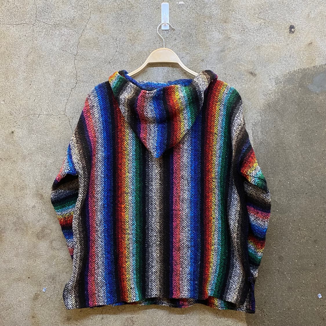 90s 미국 빈티지 멕시코 레인보우 니트 후드티 상품이미지5