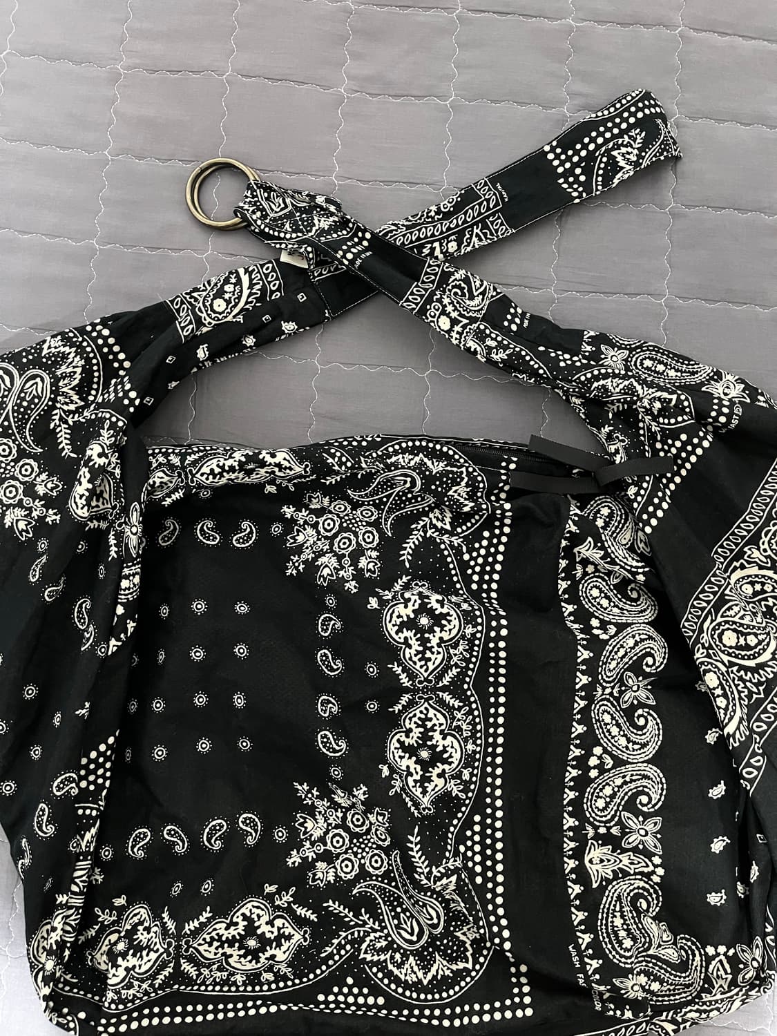 캐피탈 거즈 랫 브랜드 반다나 패치워크 패턴 트랜짓 스너프킨 백 블랙 상품이미지4