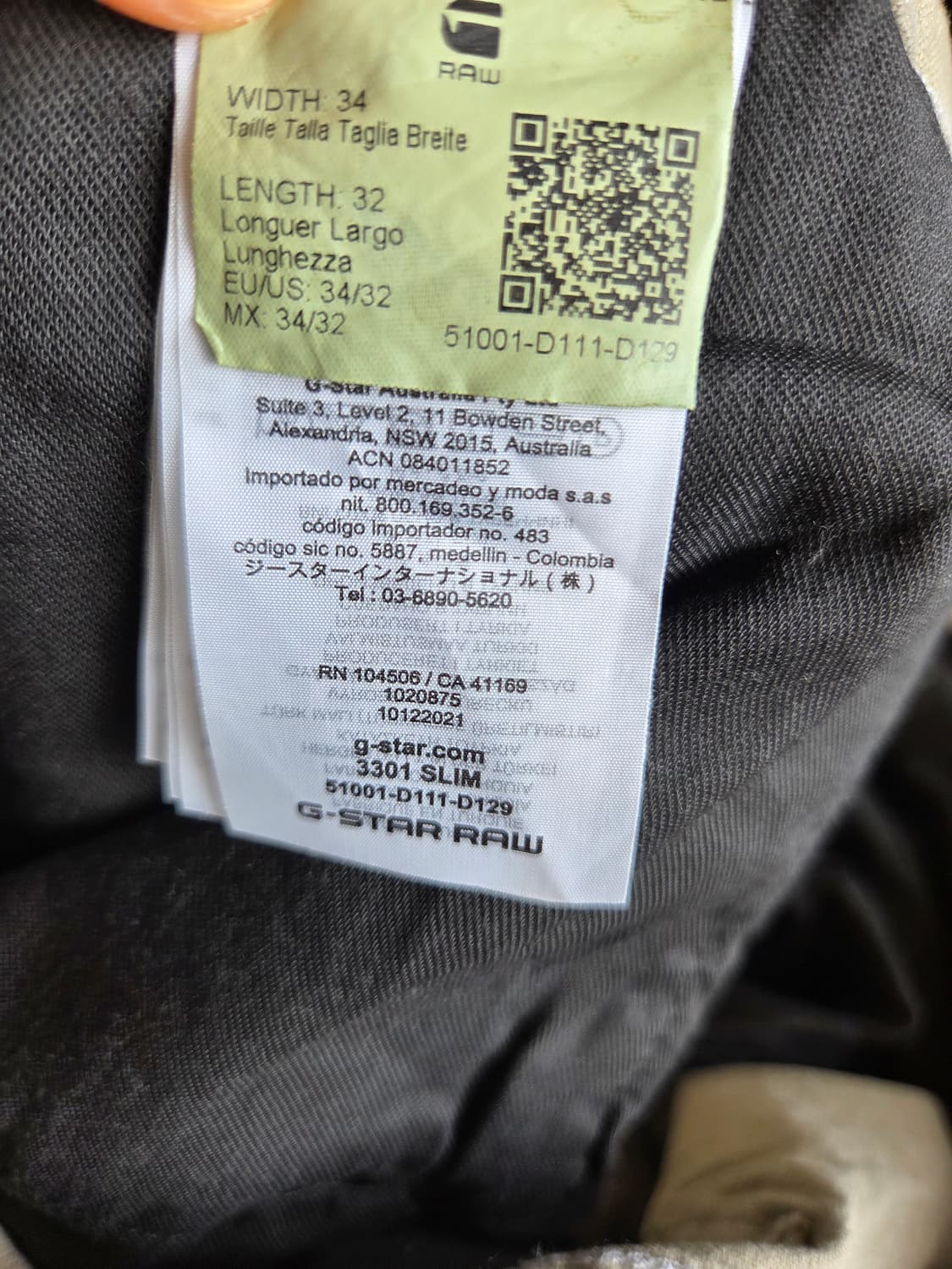 G-STAR RAW 베이지 슬림 면바지 (W34/L32) 상품이미지6