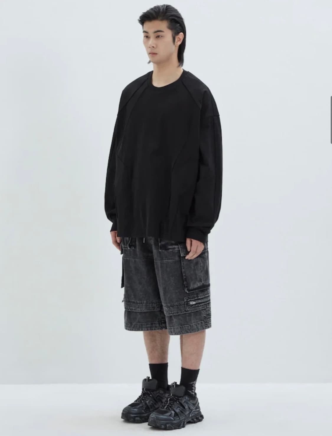 준지 2025 레이서 파이핑 오버핏 롱 슬리브 상품이미지2