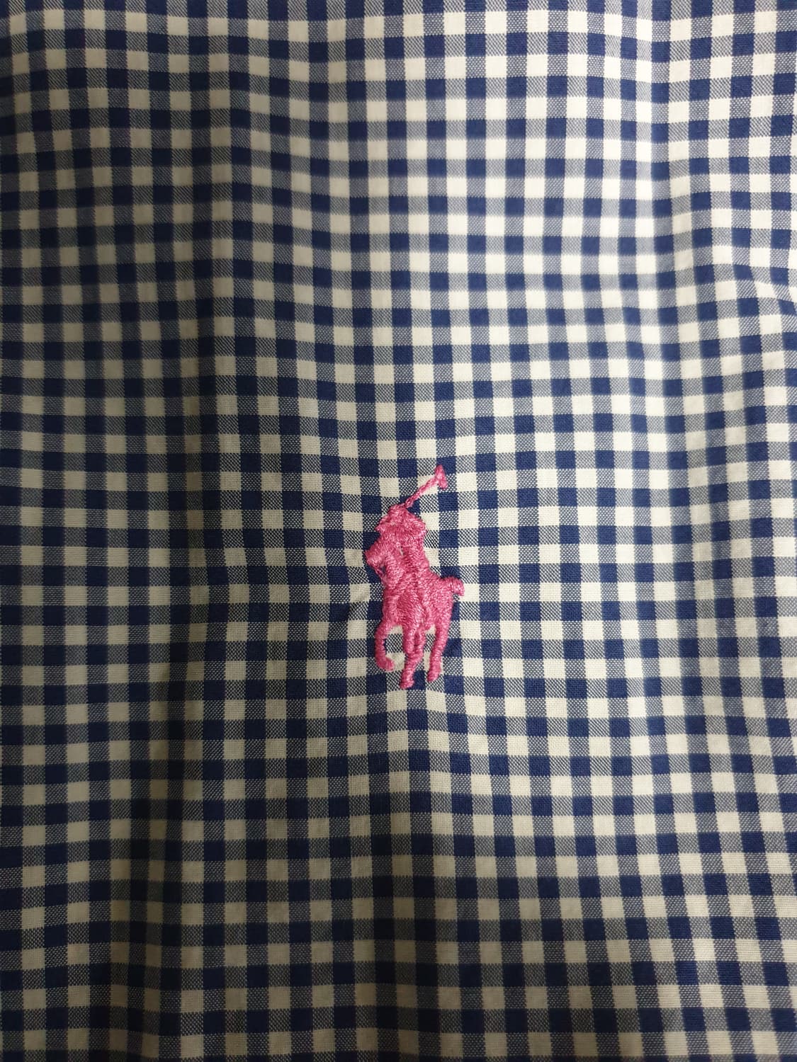 (해외판) 폴로랄프로렌 슬림핏 깅엄체크 셔츠 네이비 (M) 상품이미지3