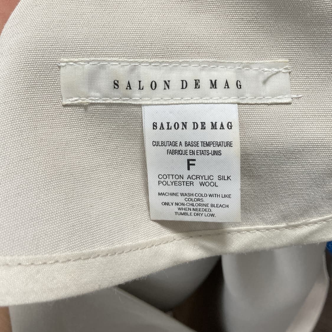 살롱드매그 여 노카라 V넥 반팔자켓 F  상품이미지4