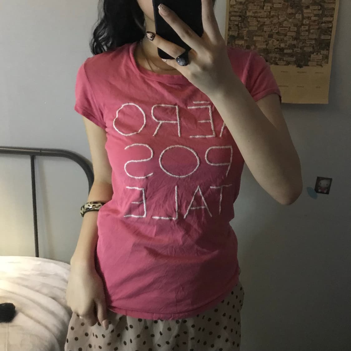 Aeropostale 에어로포스테일 핑크 로고 반팔티 상품이미지1