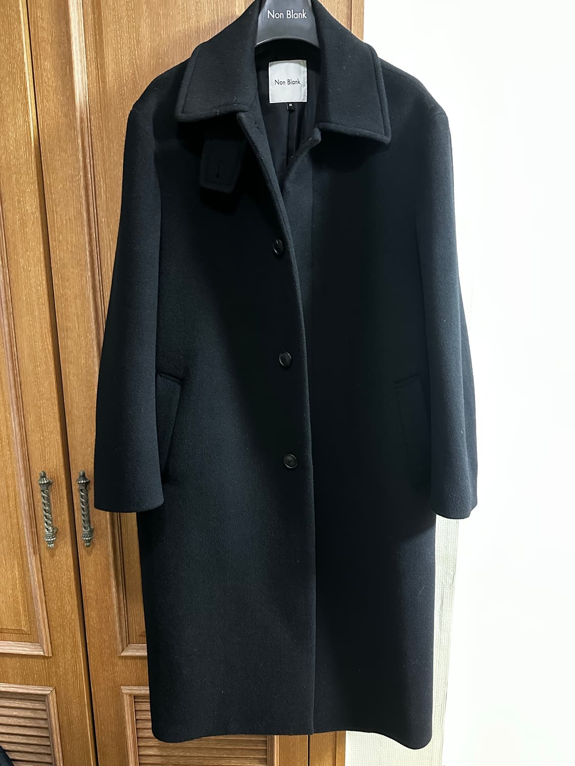 넌블랭크X패션플래닛 발마칸 코트_BLACK M 상품이미지1