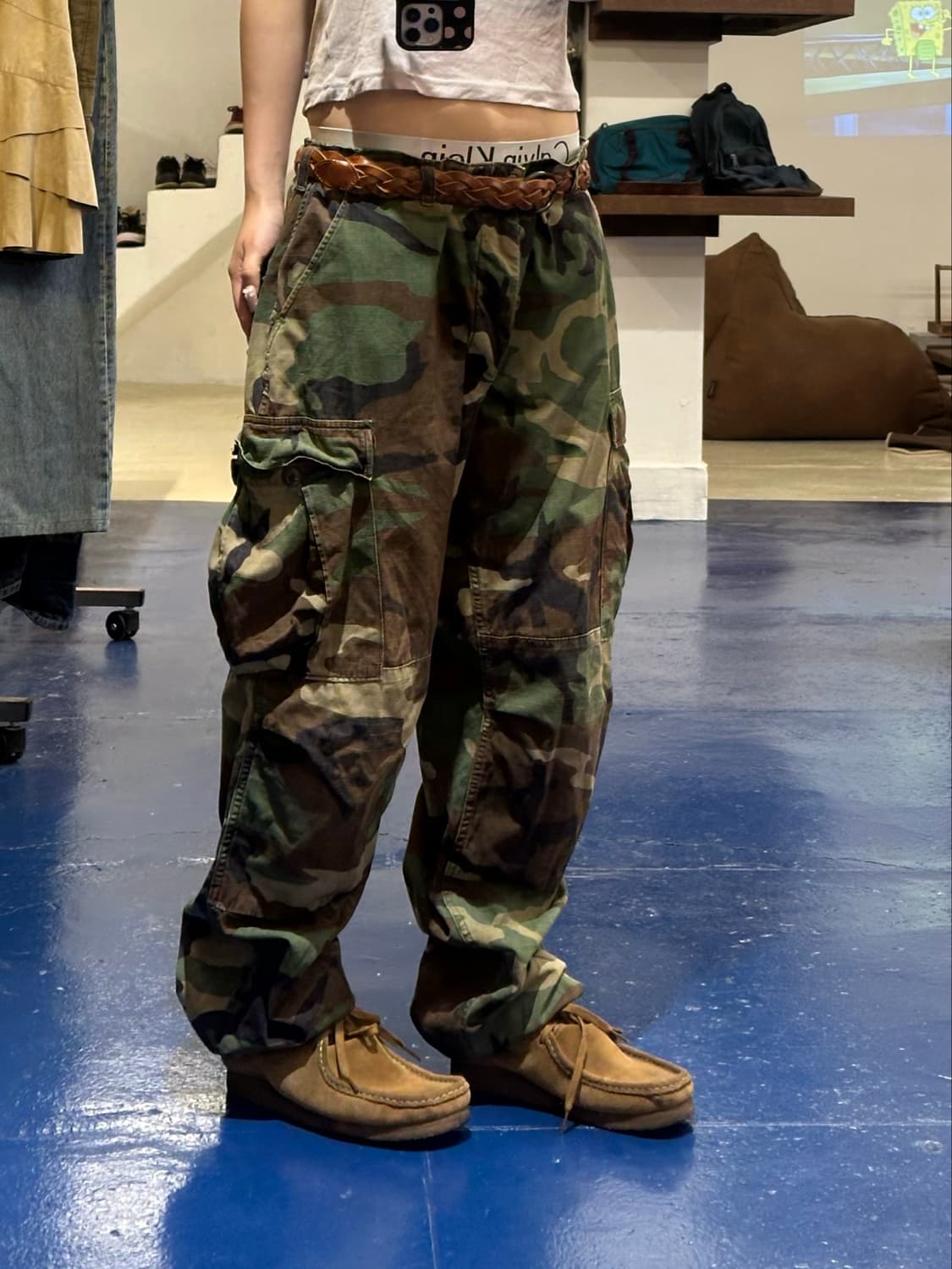 1990s military 우드랜드 카모 카고 팬츠 상품이미지1