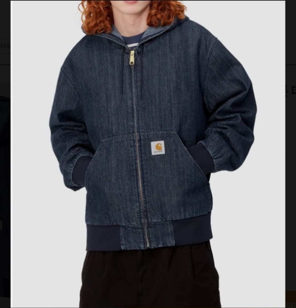 칼하트 wip  og 액티브 자켓 코튼 데님 네이비  xl 상품이미지5