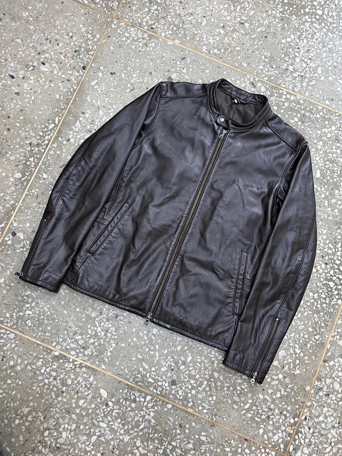 Beams Heart Cow Leather Cafe Racer Jacke 상품이미지2
