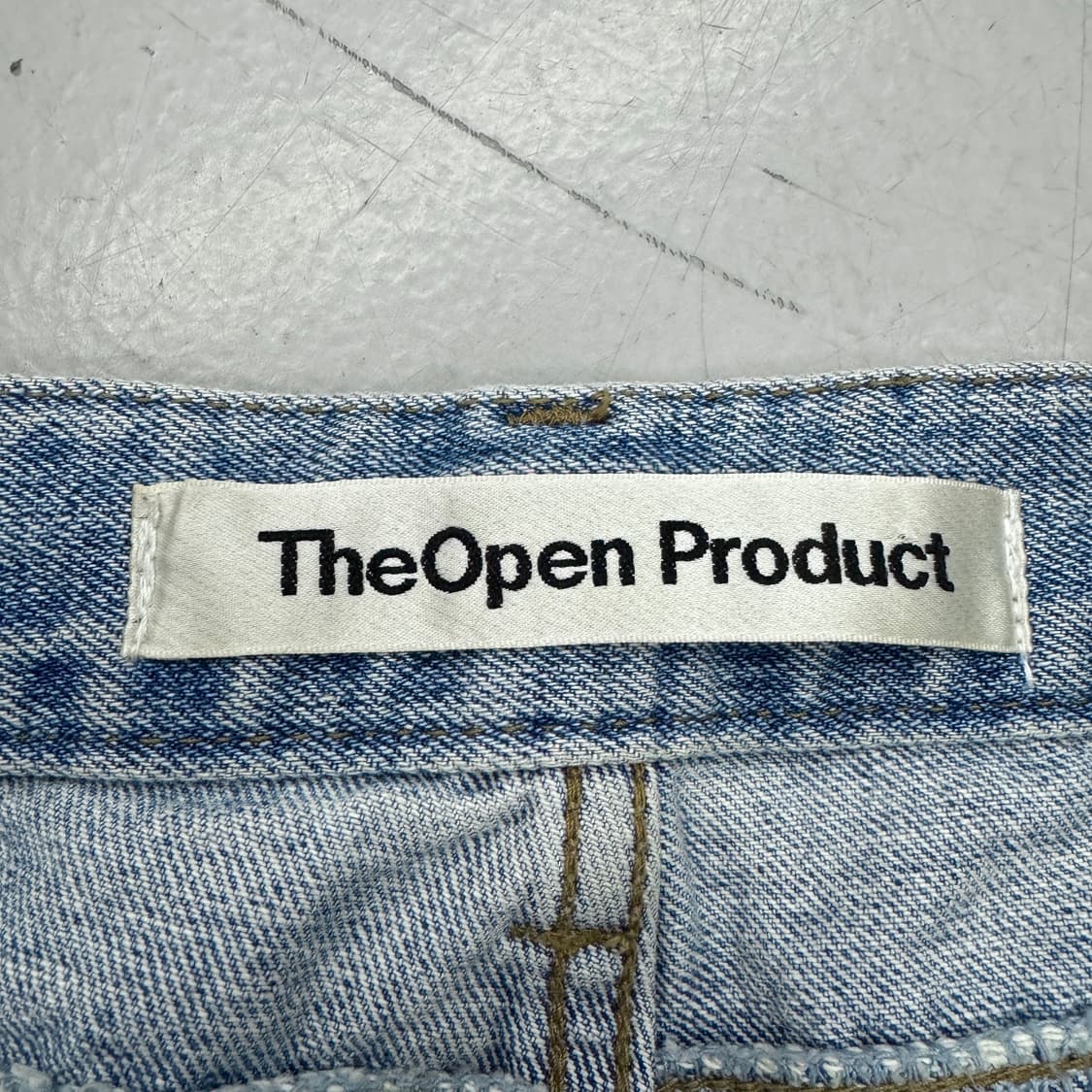 더오픈프로덕트 디스트레스드 와이드 데님팬츠 상품이미지9
