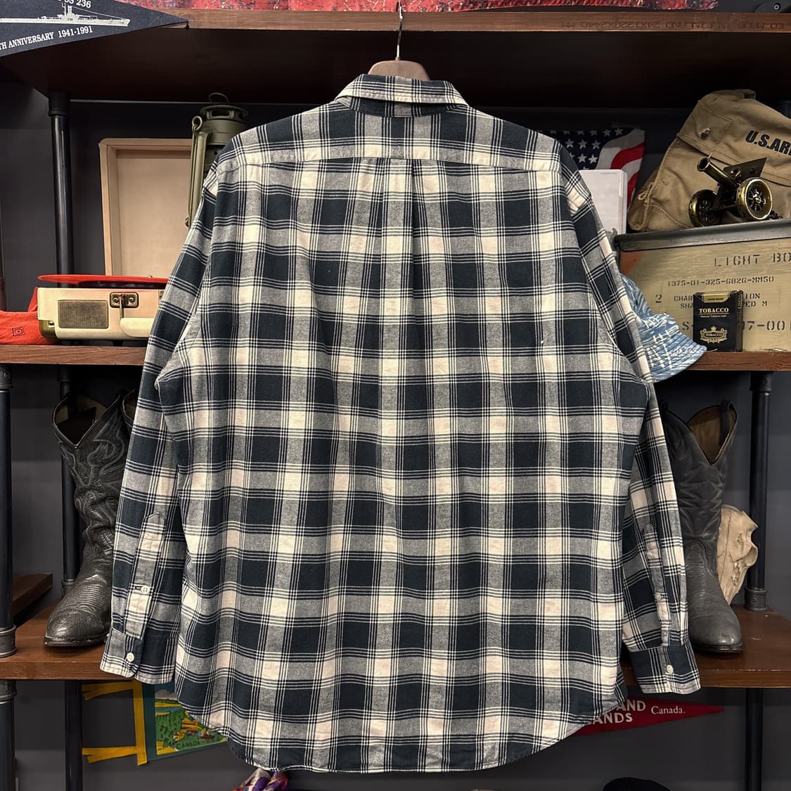 90s 폴로 랄프로렌 블레이크 루즈핏 코튼 플란넬 체크셔츠 N755 상품이미지2