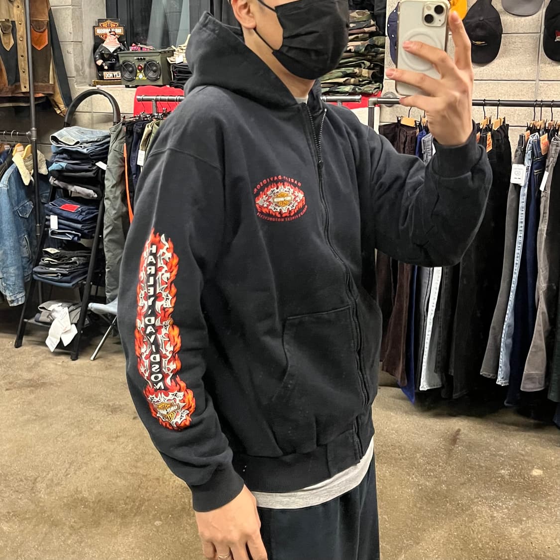 할리데이비슨 플레임 후드 집업 (100) 상품이미지6