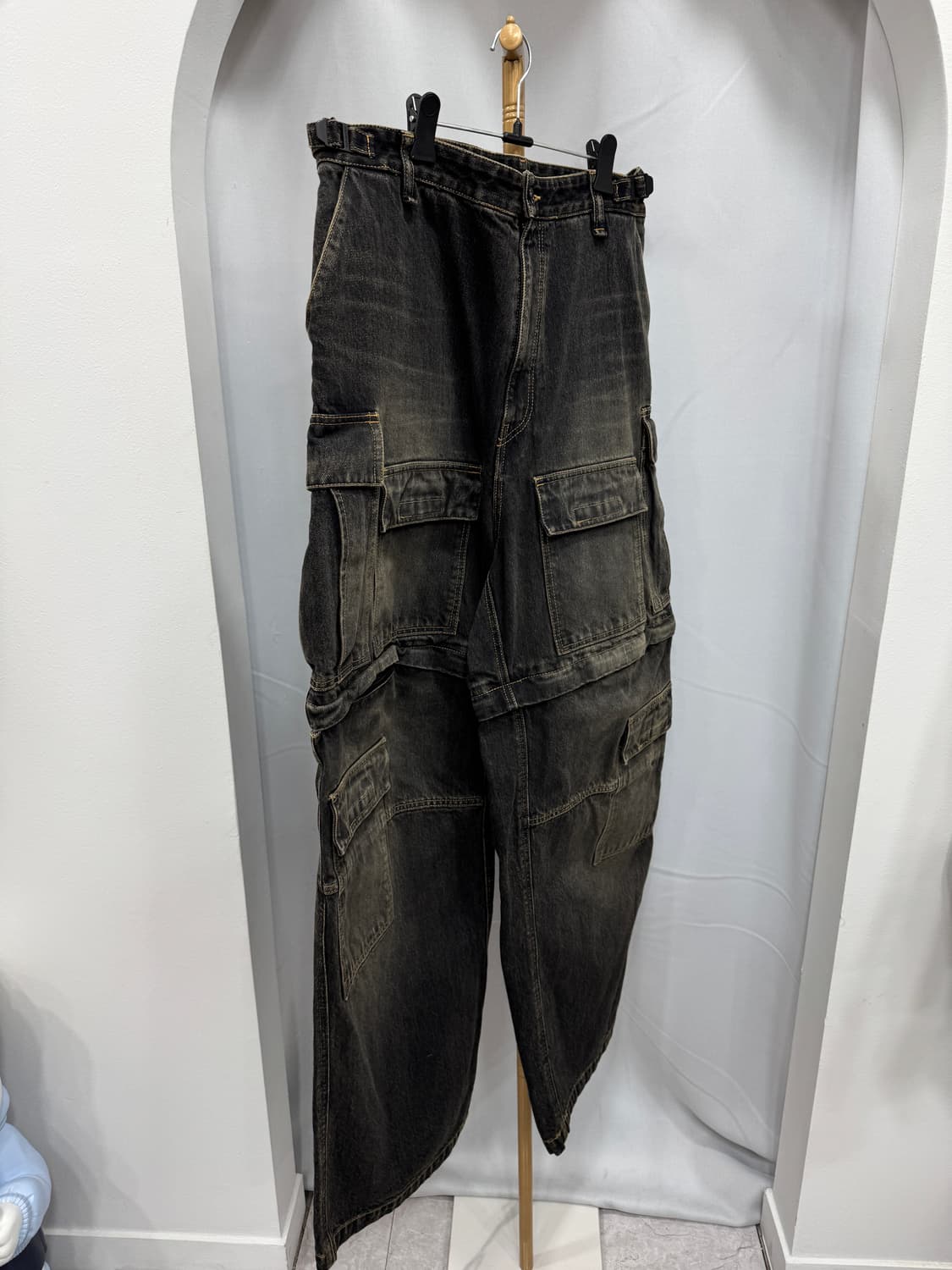 백화점판 새상품급 발렌시아가 재패니즈 데님 카고 팬츠 M  상품이미지1