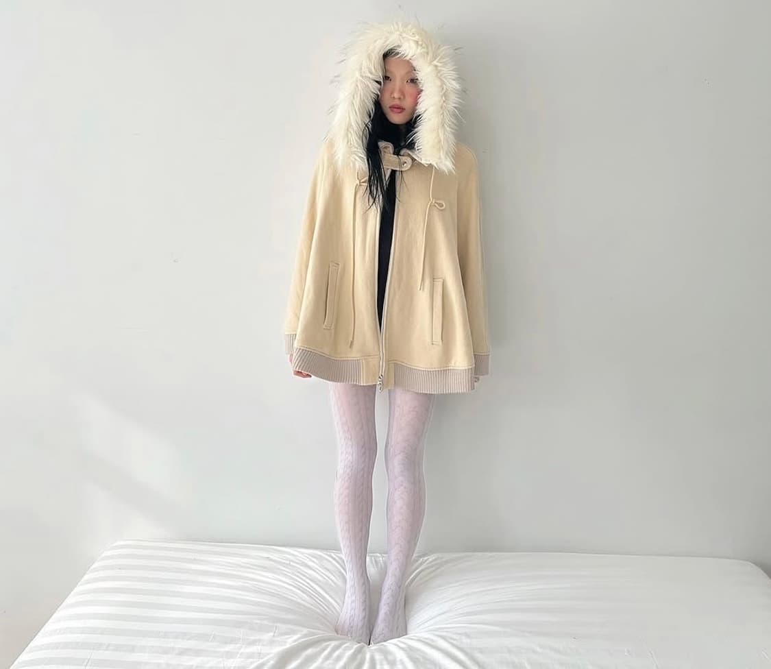shop faerie ear hood fur cape (cream) 상품이미지1