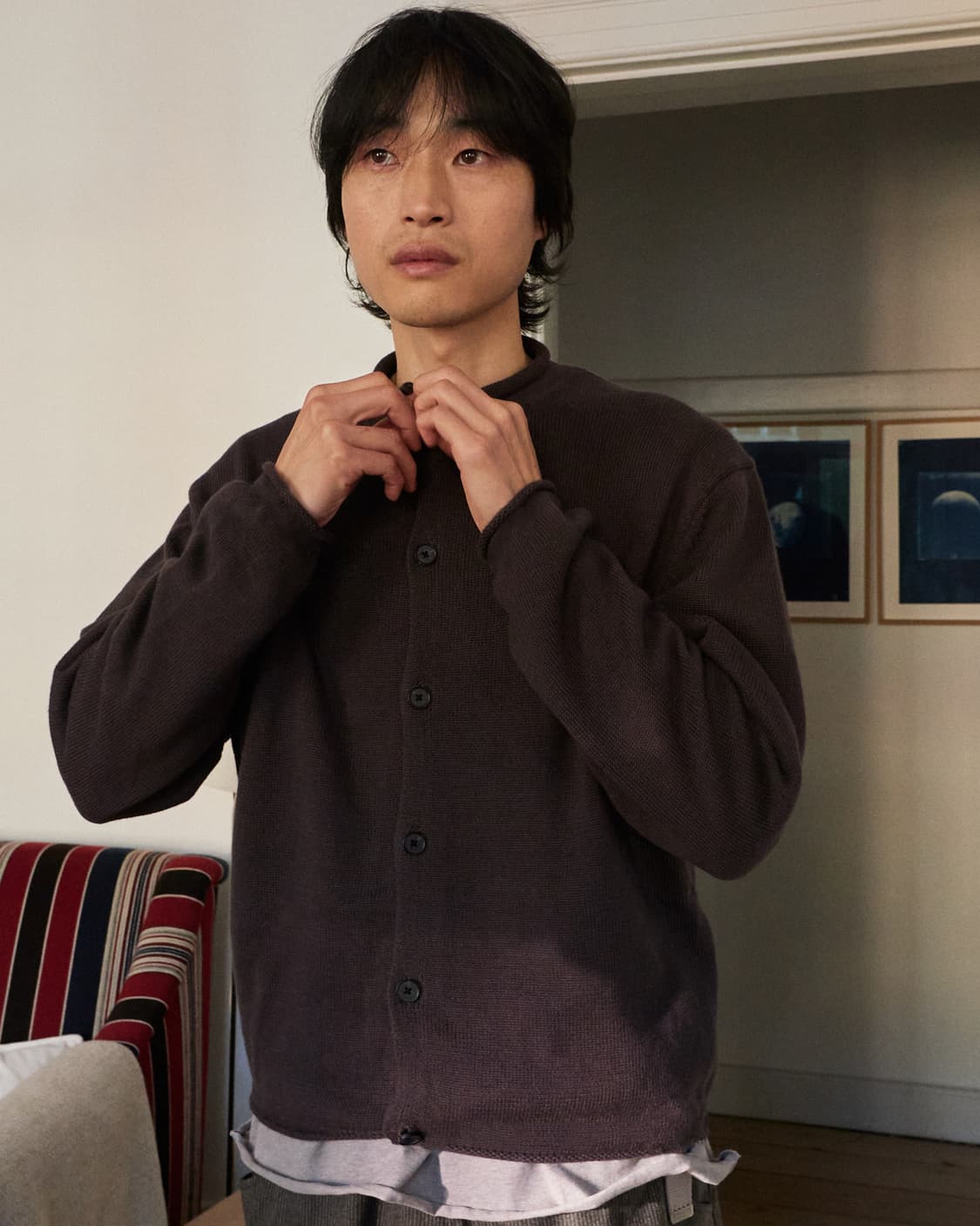 seasalt 씨솔트 루프 헴 가디건 차콜브라운 4size 새상품 상품이미지7