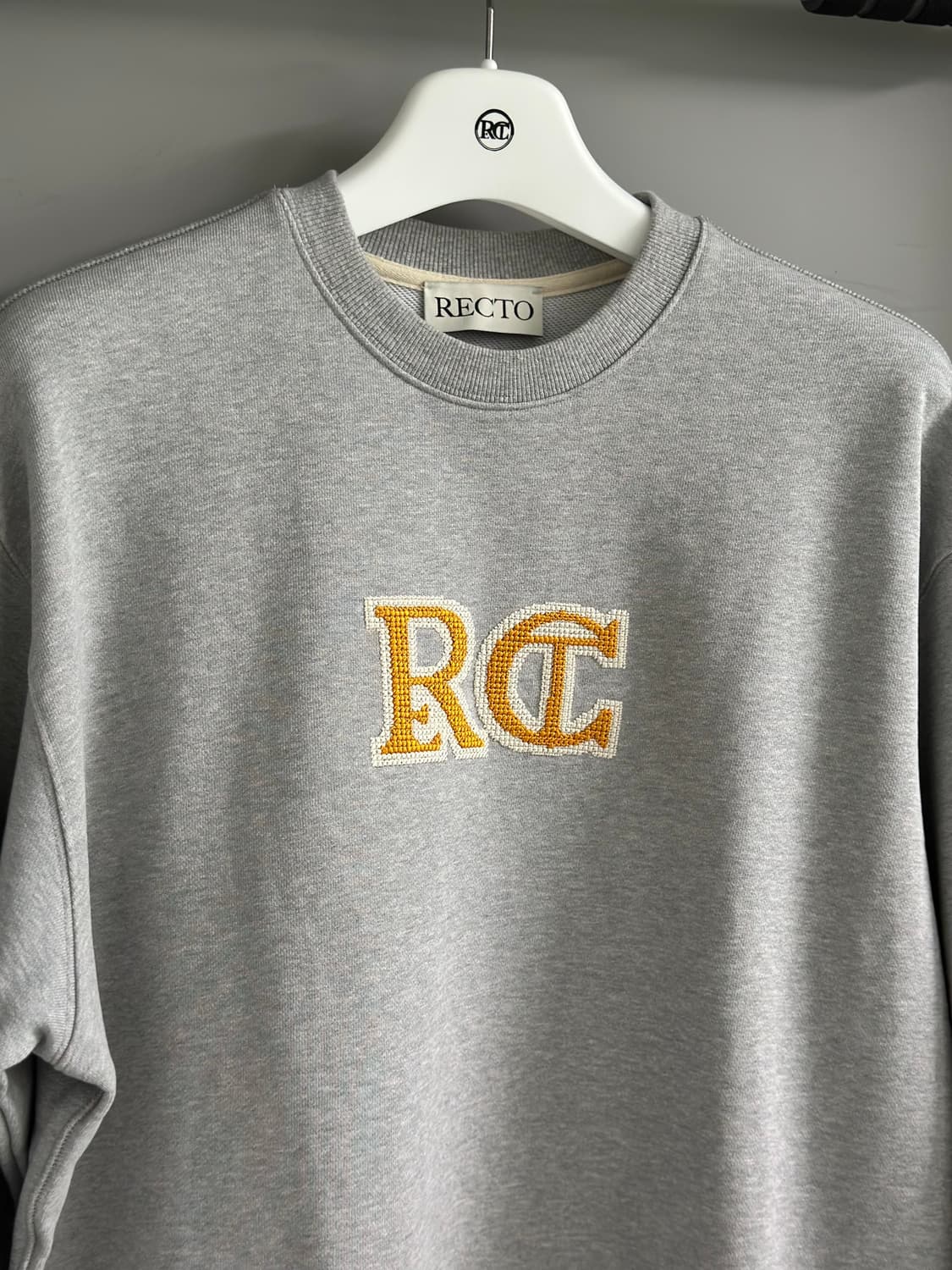 [OS] 렉토 RC 엠브로이드 스웻셔츠 맨투맨 그레이 상품이미지3
