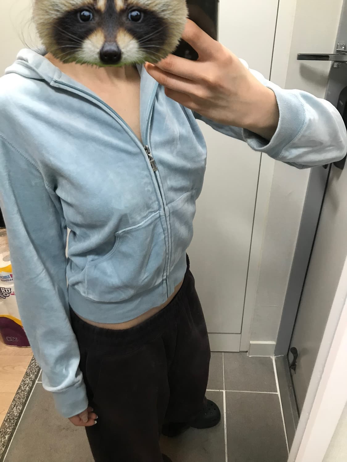 빈티지 벨벳 후드집업 상품이미지3