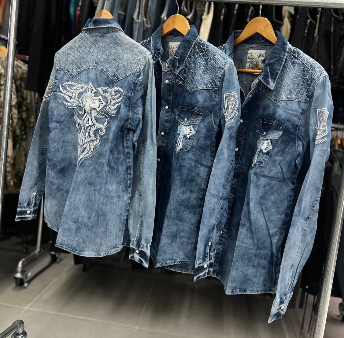 No.08 독수리 자수 워싱 남방   상품이미지3