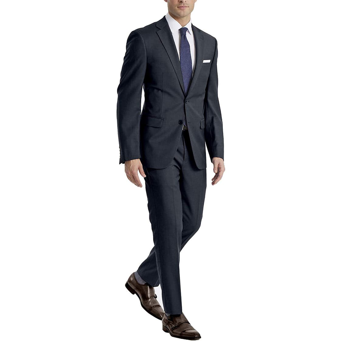 캘빈클라인 남성 슬림핏 고급 스트레치 수트 네이비 CK 양복 정장 경조사 상품이미지3